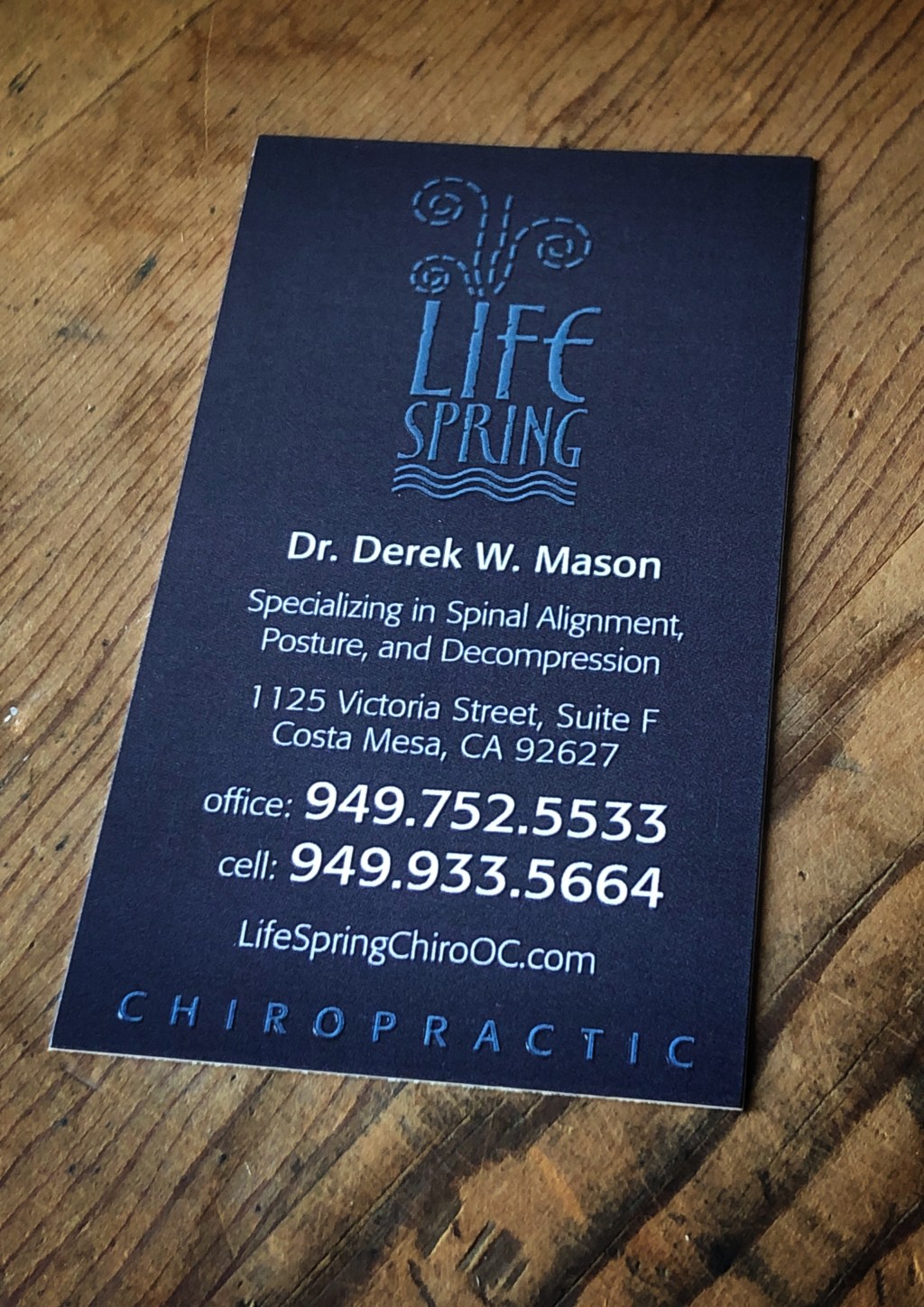 Life Spring Chiropractic :: Business Card&nbsp;Design