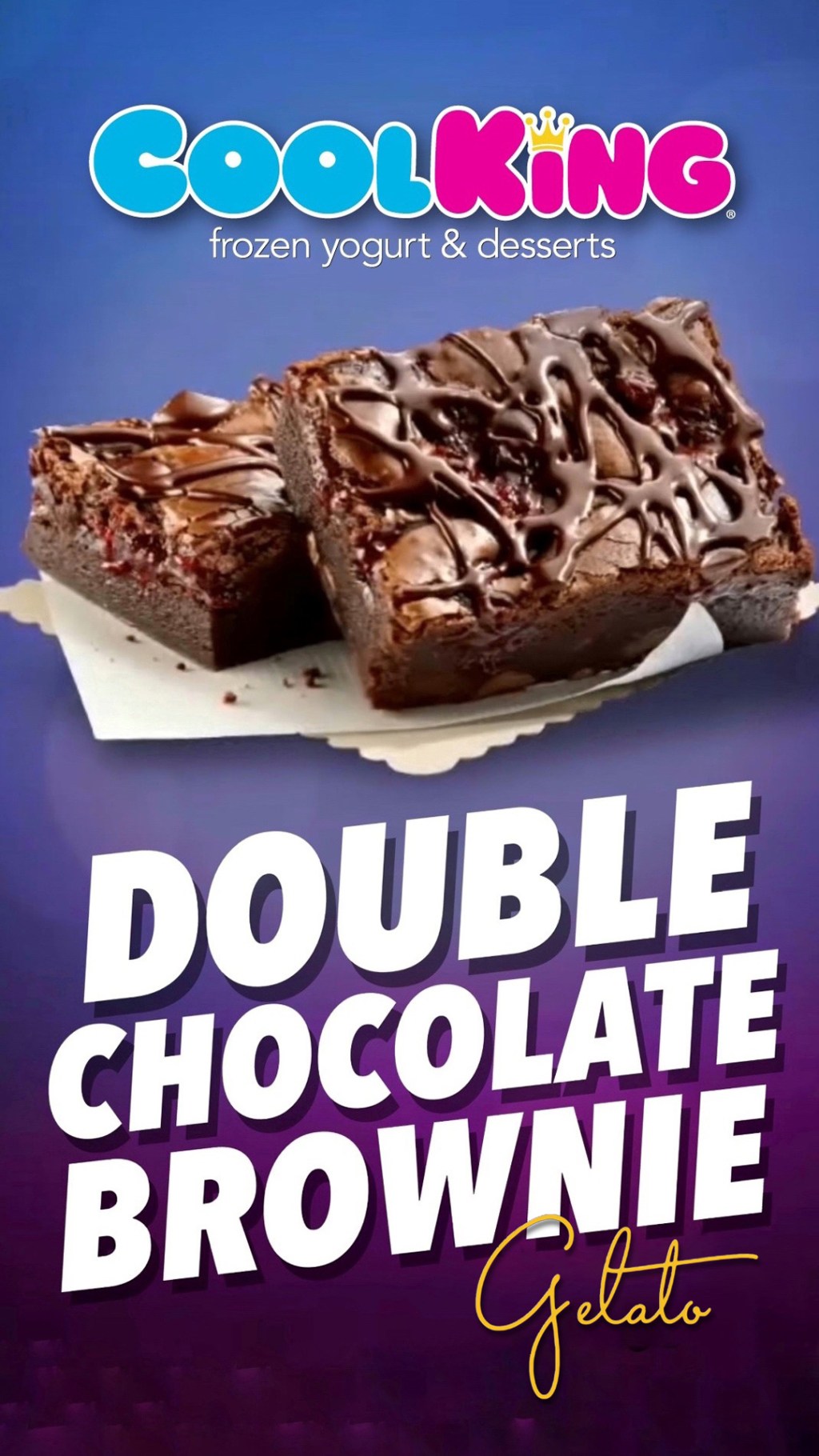 Cool King® “Double Chocolate Brownie” Gelato Motion Graphic and Flavor&nbsp;Card