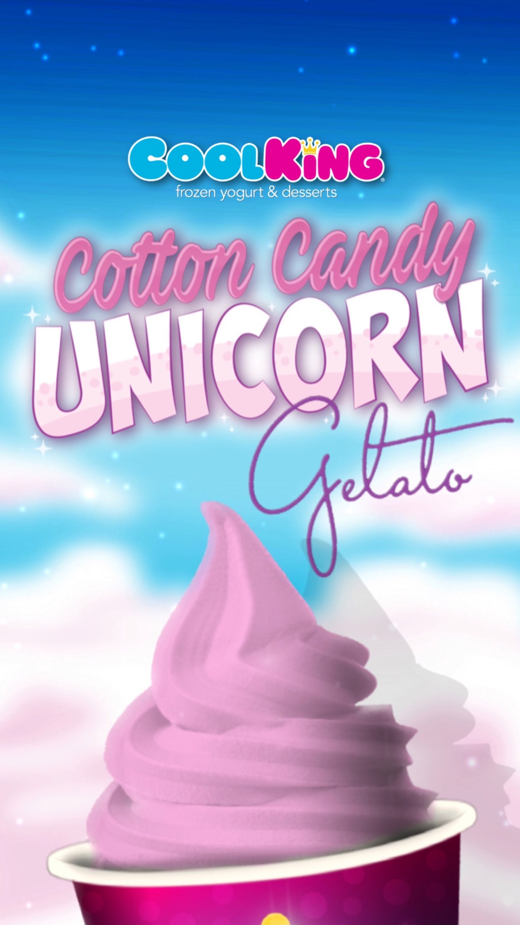 Cool King® “Cotton Candy Unicorn Gelato” Motion Graphic and Post Dialog