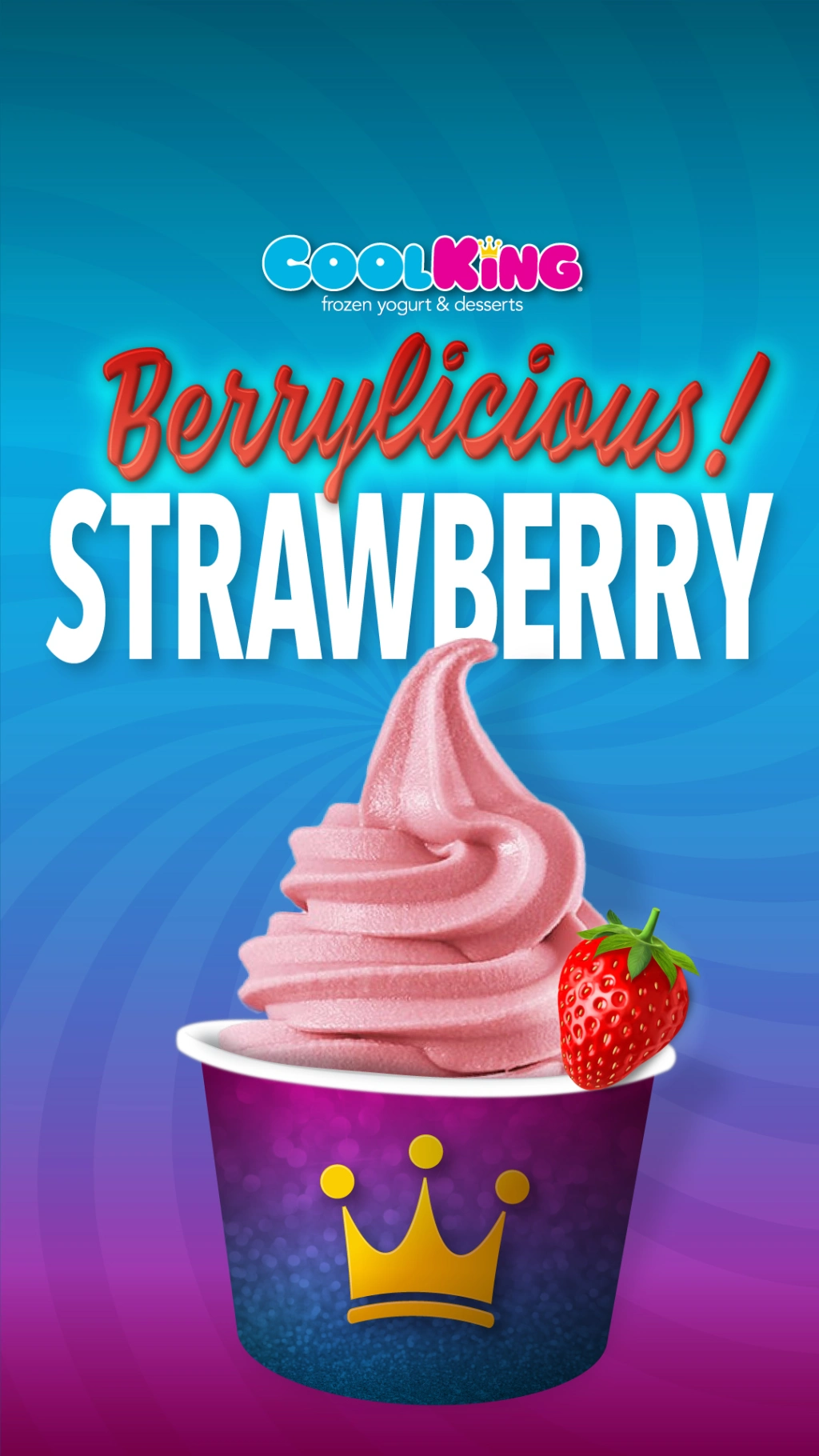 Cool King® “Berrylicious!” Strawberry Frozen Yogurt
